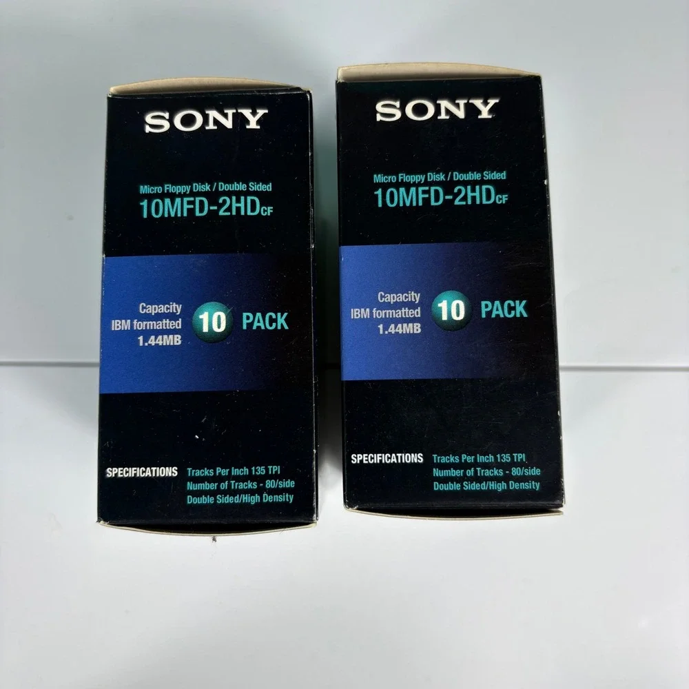 Vintage Sony 3.5 Floppy Disks Lot‎ IBM Formatted DS HD New Old Stock